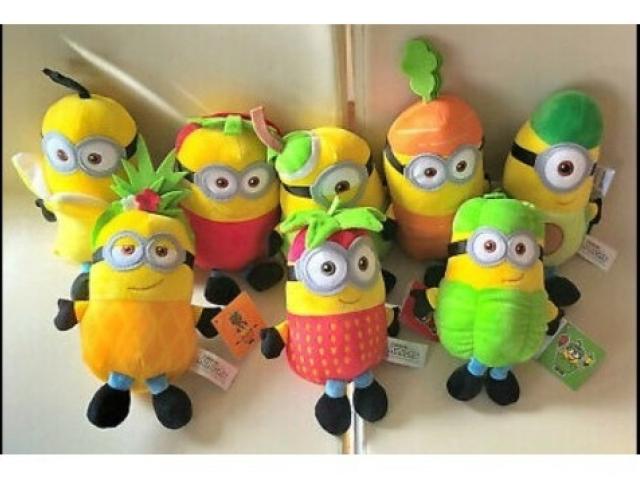 Neu! Minions Illumination alle 7 Plüschfiguren ohne Apple Carl - 1